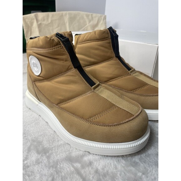 Canada Goose White Label Cypress Puffer Boots New W/ Box Sandal Wood White Sz 9 - Picture 2 of 16